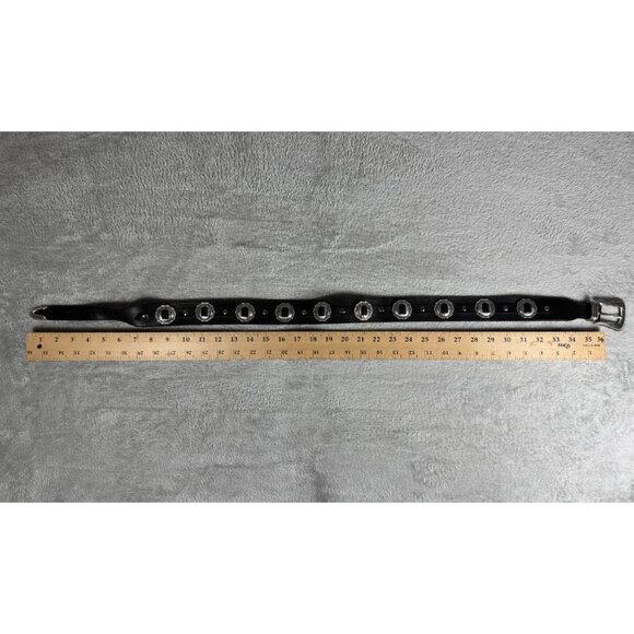 Kate Cate Western Style Womens M Calfskin Belt With Silver-Tone Buckle & Embelli